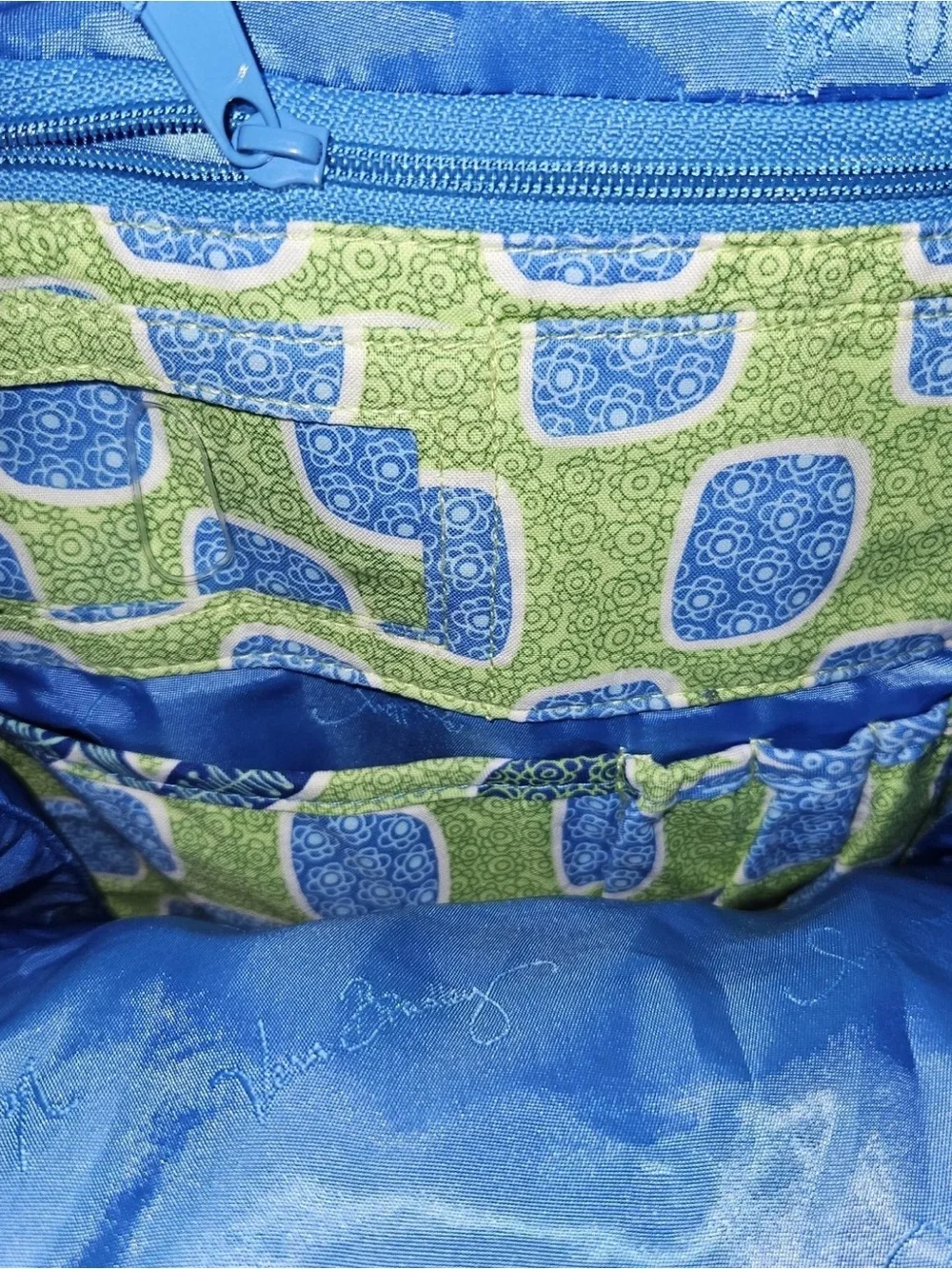 Vera Bradley Blue & Green Floral Quilted Backpack